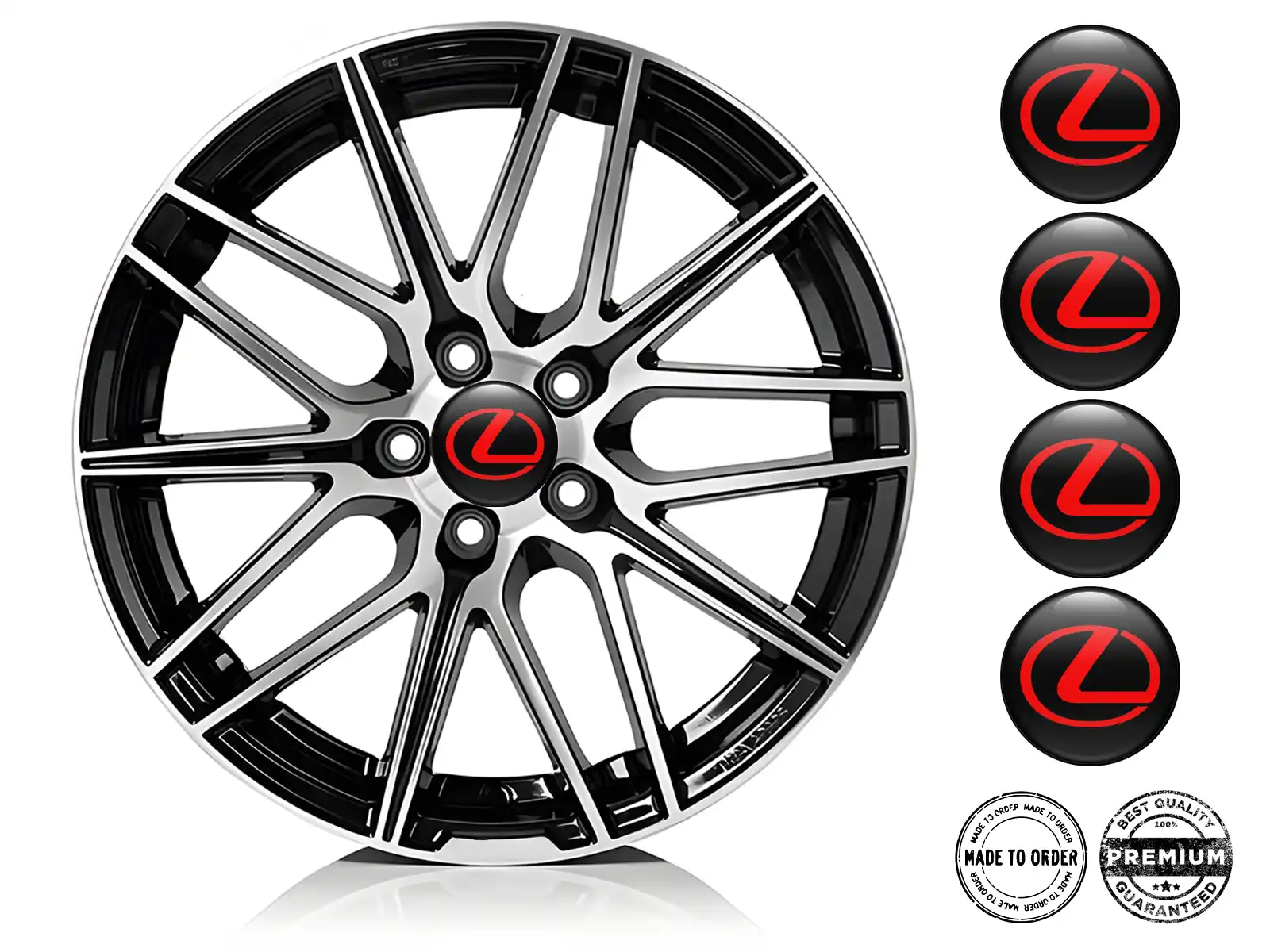 Lexus Pegatina Silicona Edición Emblemas de Aro Custom